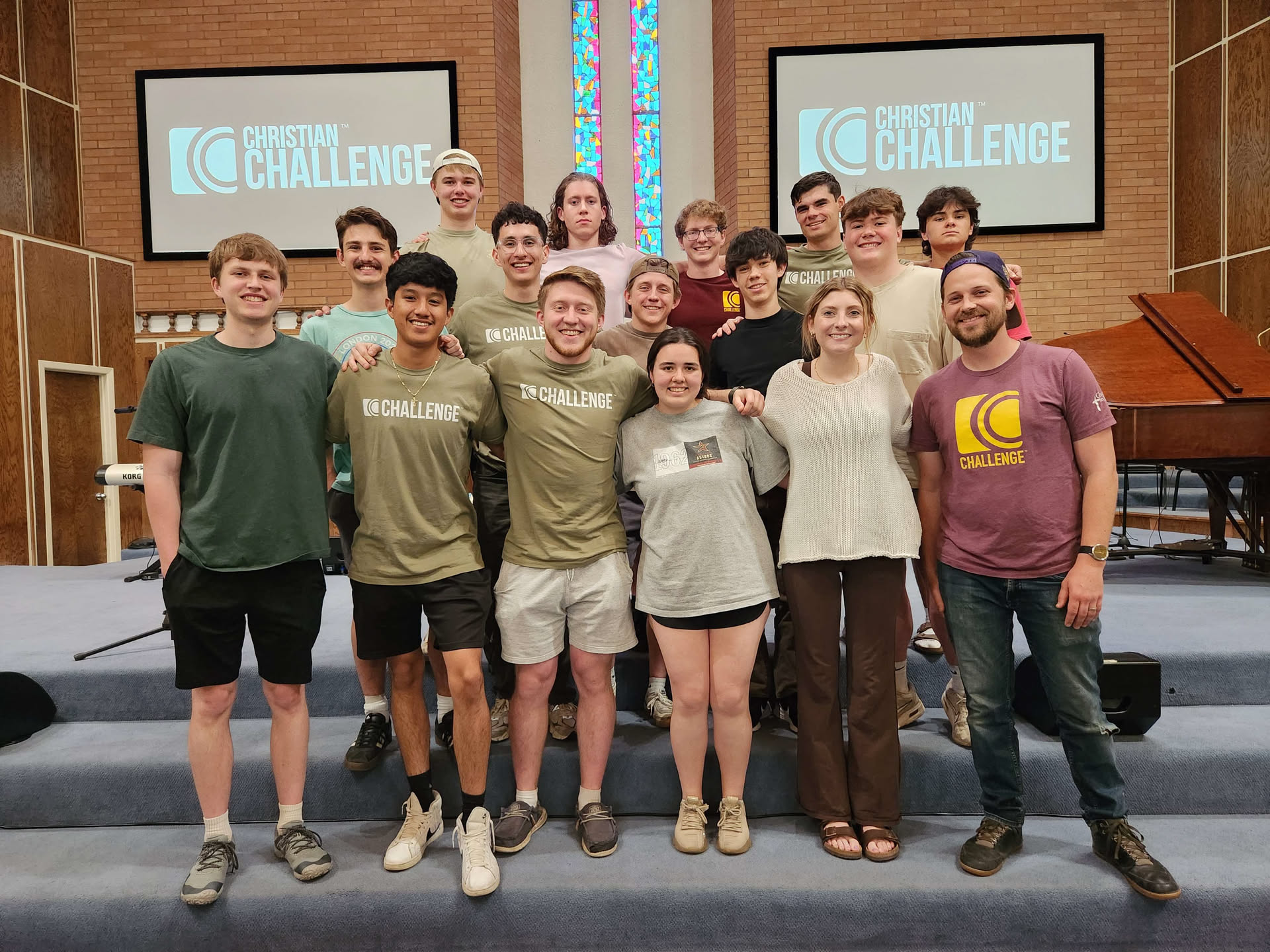 A crowd of Christian Challenge leaders